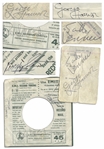 The Beatles Signed Items: Diary Page Signed by John Lennon & George Harrison, and Record Sleeve Signed by Paul McCartney, George Harrison & Ringo Starr -- With Roger Epperson COAs for All Signatures